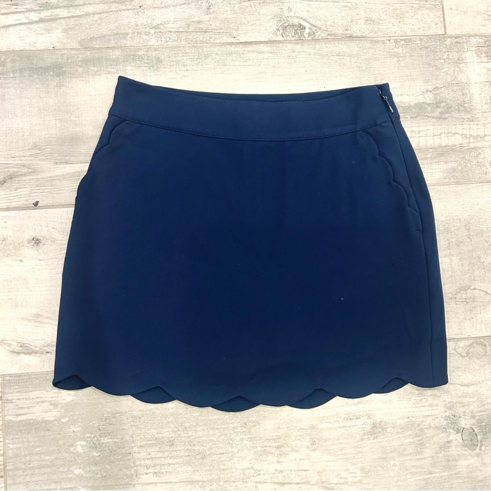 Vineyard Vines Women’s 17” Navy Blue Scalloped Mini Golf Skort Size 00 Like New - Picture 5 of 8